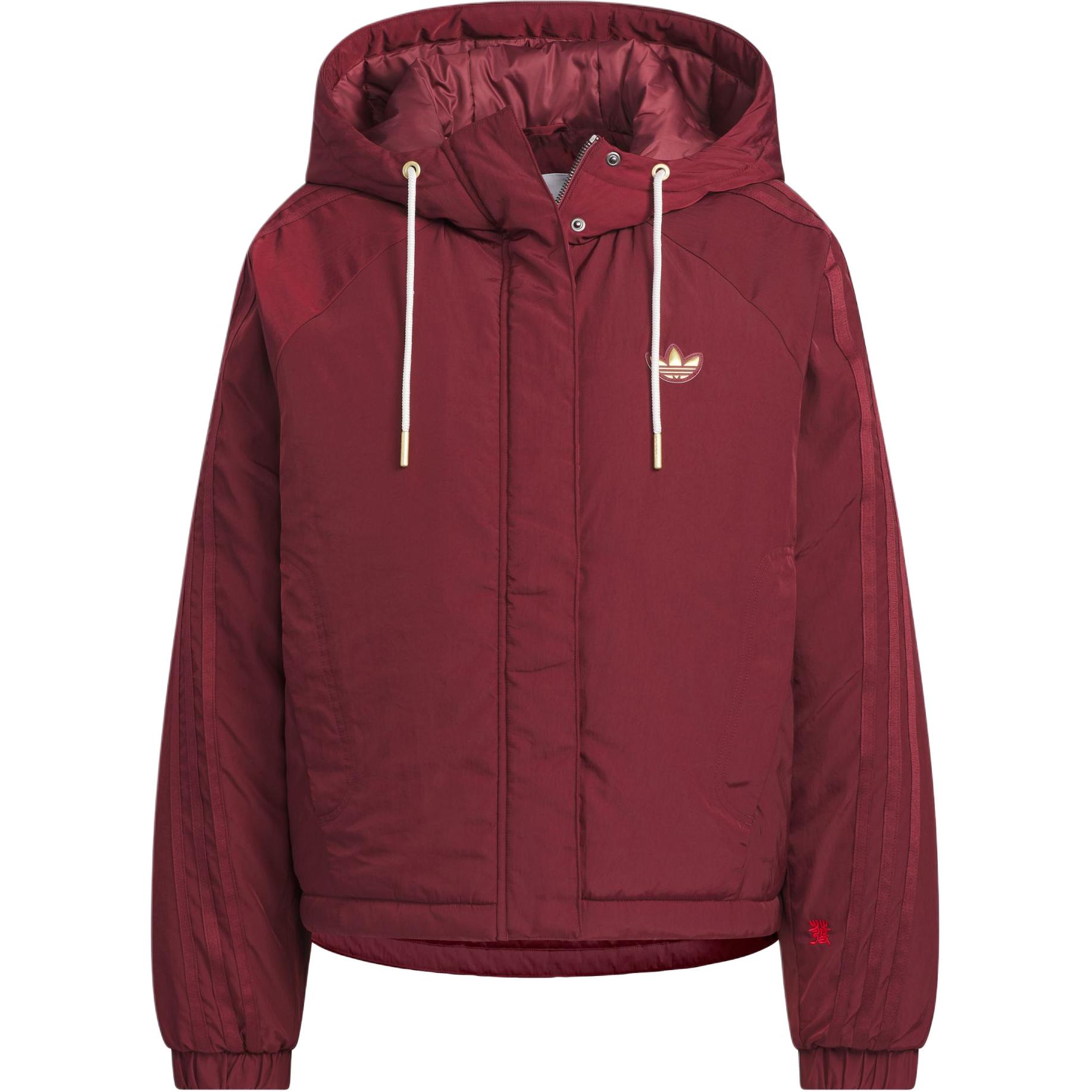 Adidas Originals Пуховик AW24 женский темно-красный, Dark Red — фото 3
