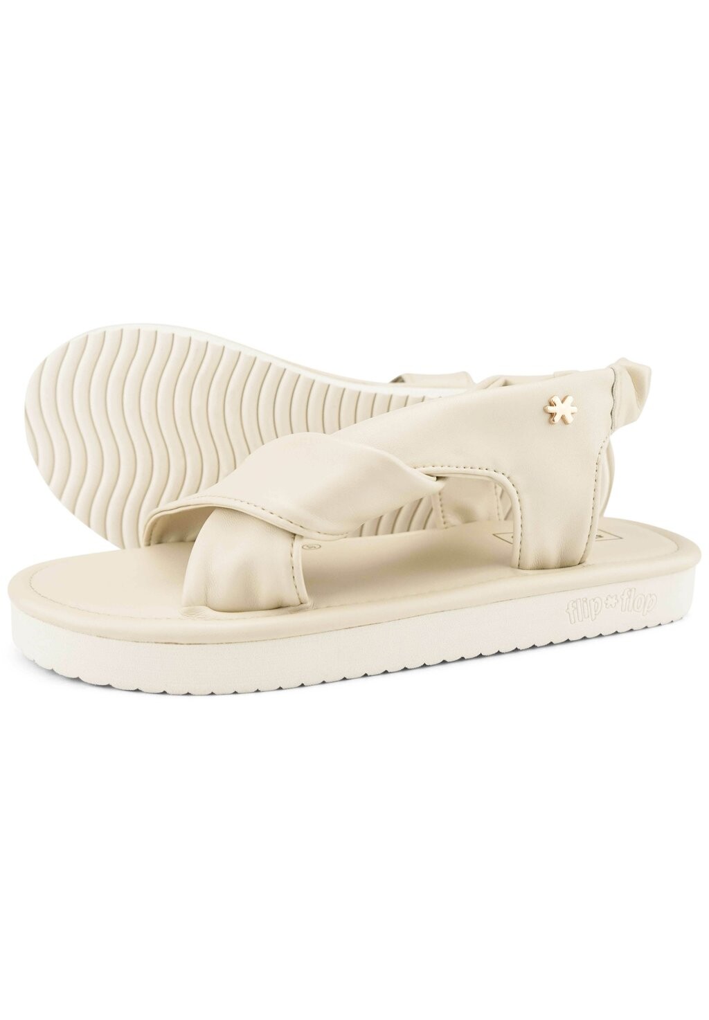 Босоножки на платформе Fauna*Sandal flip*flop, ваниль