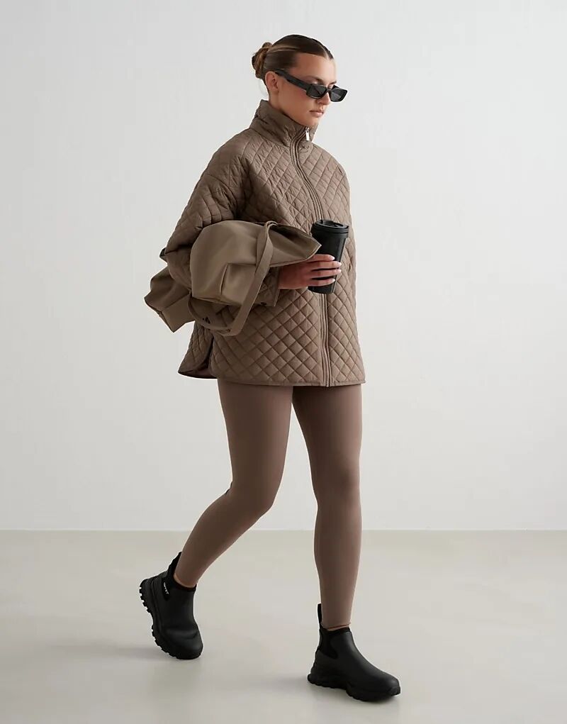 

Свободная стеганая куртка Aim'n Nougat цвета нуги