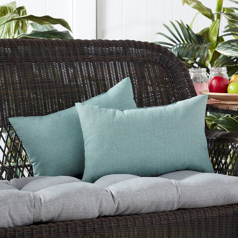 

Greendale Home Fashions Набор из 2 продолговатых декоративных подушек для улицы, цвет Carbon
