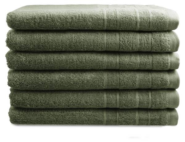

Гостевое полотенце DoubleDryset Hotel (6 шт), 30x1x50 см, зеленый