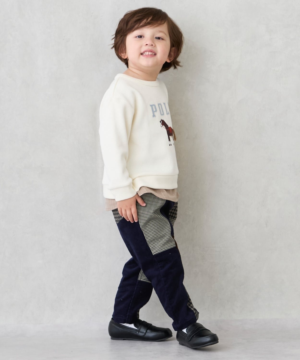 Штаны из лоскутков Petit Main, navy blue — фото 2