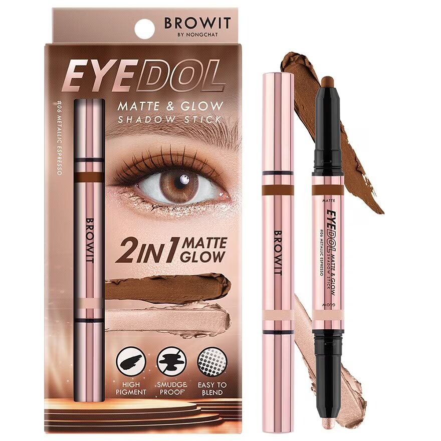 

Browit Eyedol Matte And Glow Shadow Stick 1г. 06 Металлический Эспрессо, Metallic Espresso