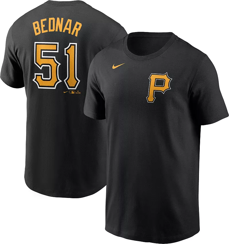 

Мужская черная футболка Nike Pittsburgh Pirates David Bednar #51