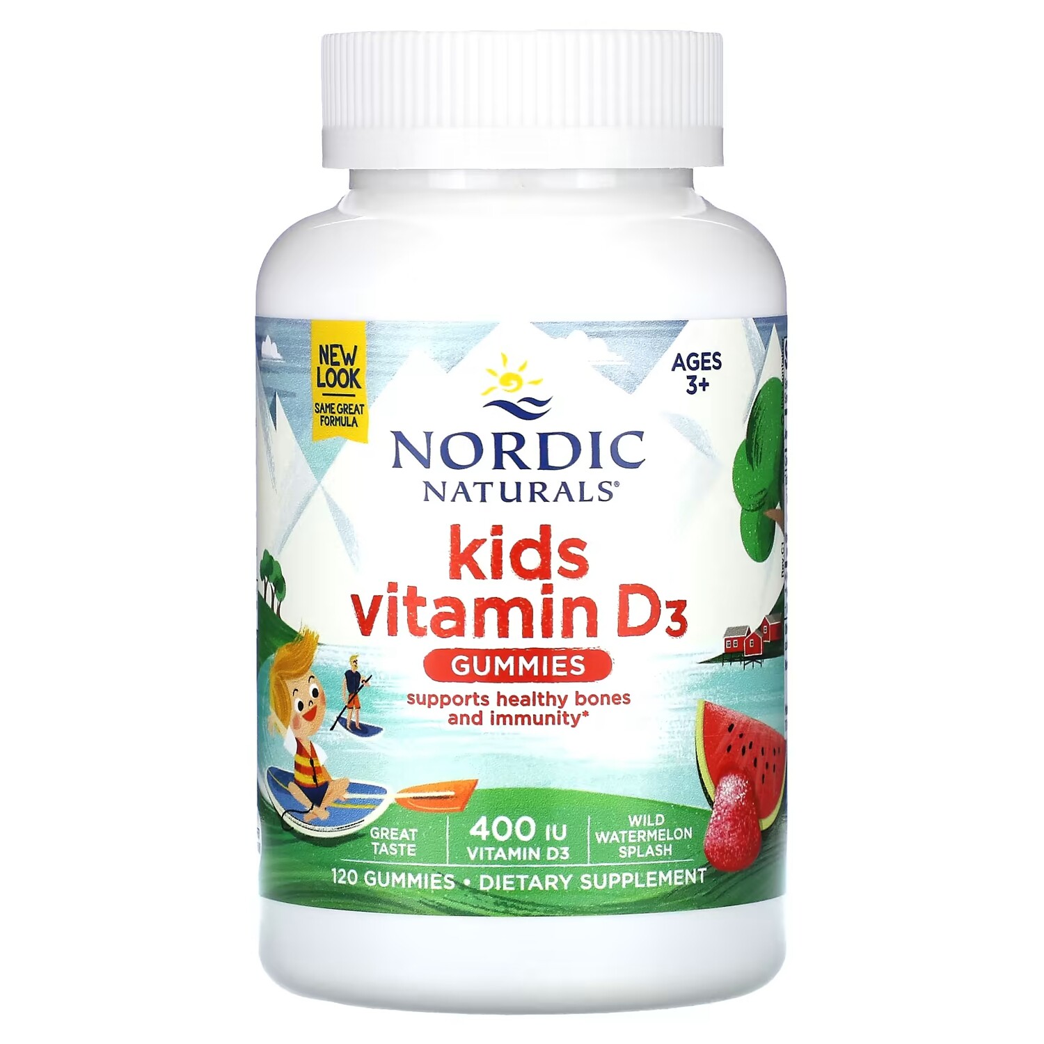 

Витамин D3 Nordic Naturals Kids всплеск дикого арбуза, 120 жевательных таблеток