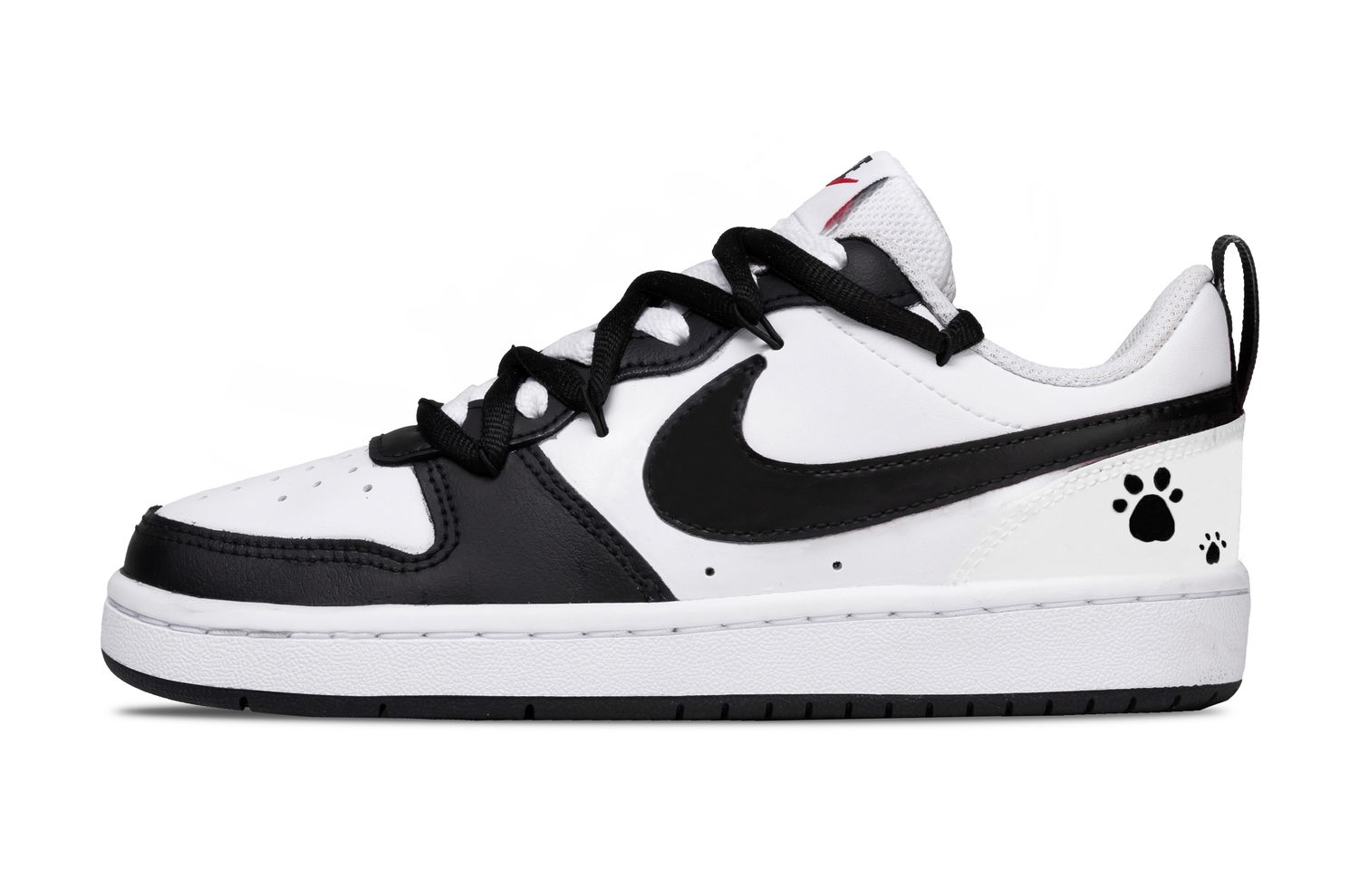 

Nike Детские низкие кеды для скейтбординга с рисунком граффити в стиле "Court Borough", нескользящие и износостойкие, черные с белыми элементами