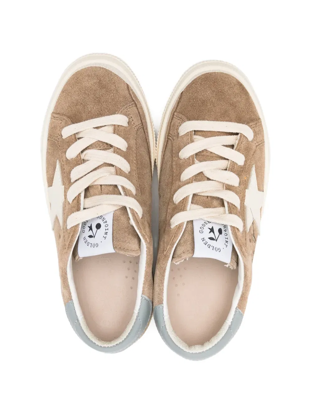 Замшевые кроссовки Hi Star Golden Goose Kids, коричневый — фото 3