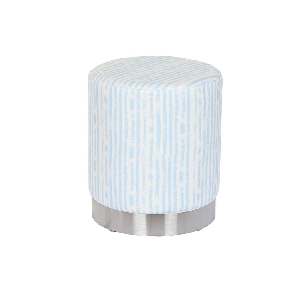 

Подставка для ног DKD Home Decor Сине-Белые Металлические Полосы Средиземноморья 34 x 34 x 40 см, синий