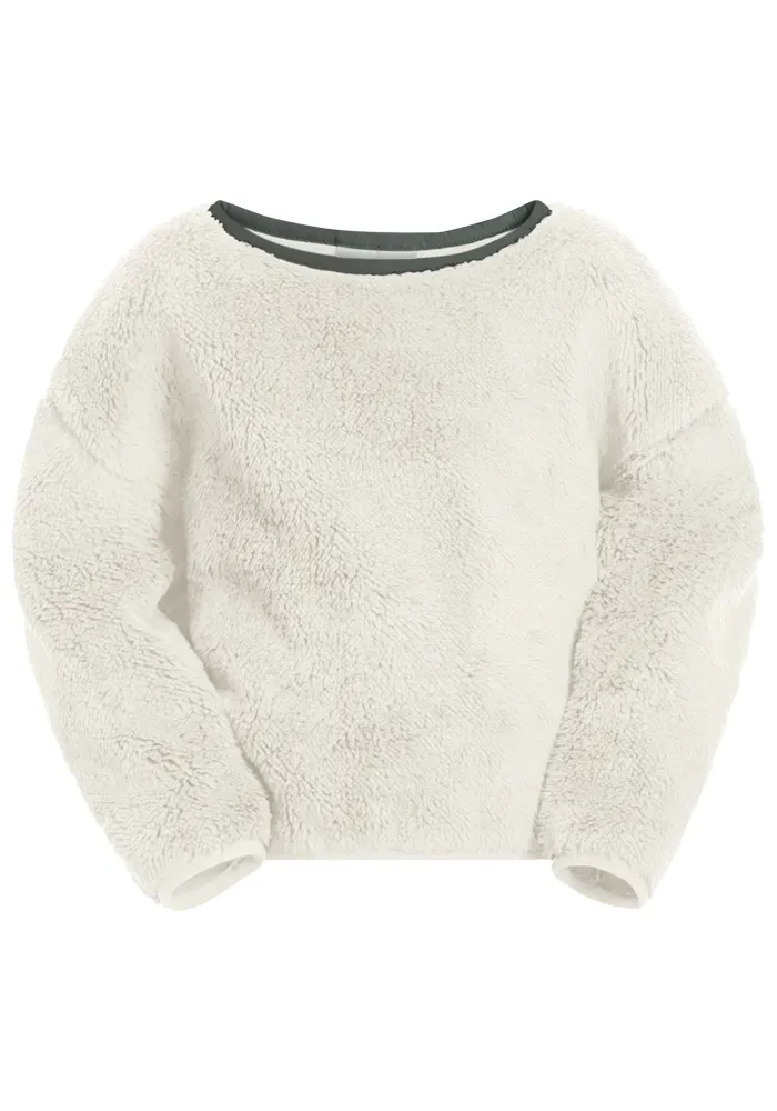 

Свитер с круглым вырезом Jack Wolfskin "GLEELY FLEECE PULLOVER K", белый