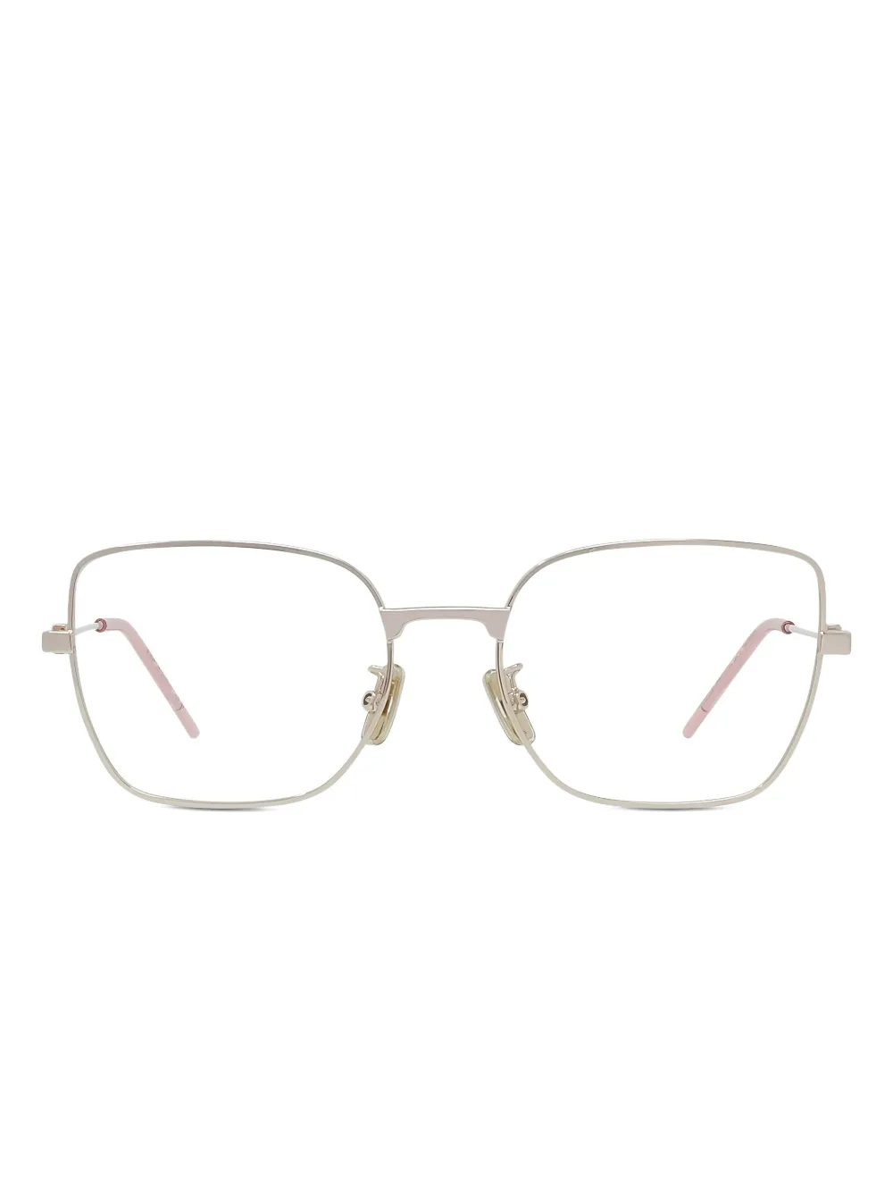 

Очки с квадратной оправой и носоупорами Givenchy Eyewear, серебряный