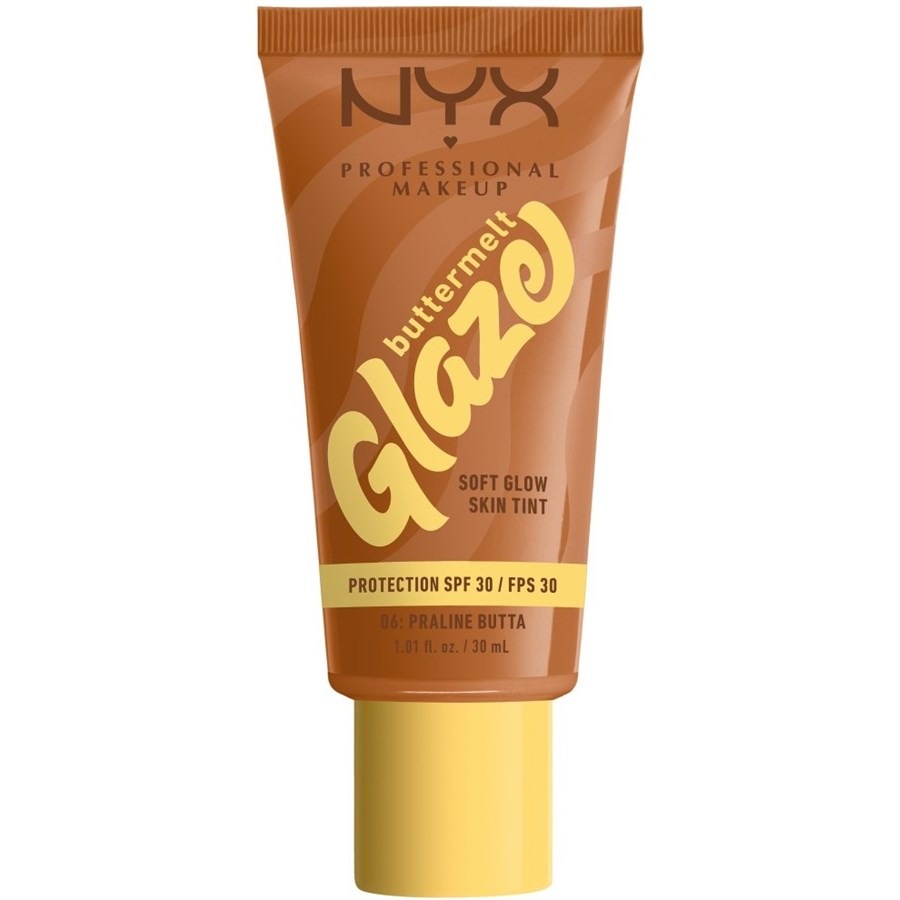

Тональная основа NYX Professional Makeup Buttermelt Glaze LSF 30, 06W Praline Butta / 30 ml