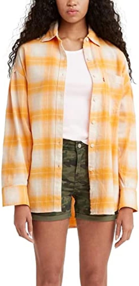 

Женская рубашка Levi's Kenna Meanswear, Veronica Plaid Amber - Multi-Color