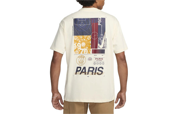 Футболка Nike PSG Original Max90 Short Sleeve T-Shirt 'Beige', бежевый — фото 2