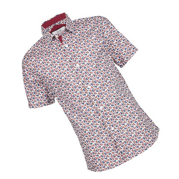 Мальчиковая рубашка с коротким рукавом slim fit в стиле пейсли Elie Balleh — фото 2