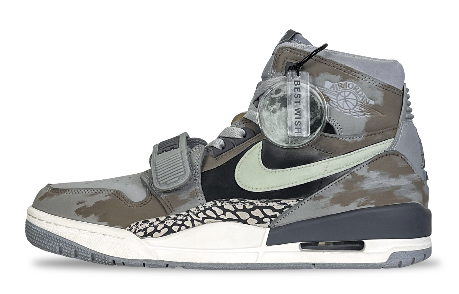 

Jordan Legacy 312 Fairyland, Moonlit Prayer Легкие высокие кроссовки в винтажном стиле для мужчин, серо-зеленые