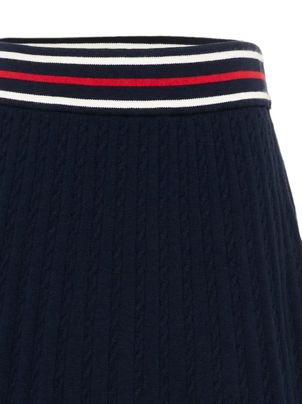 Вязаная юбка А-силуэта в полоску на талии Tommy Hilfiger Junior, синий — фото 3