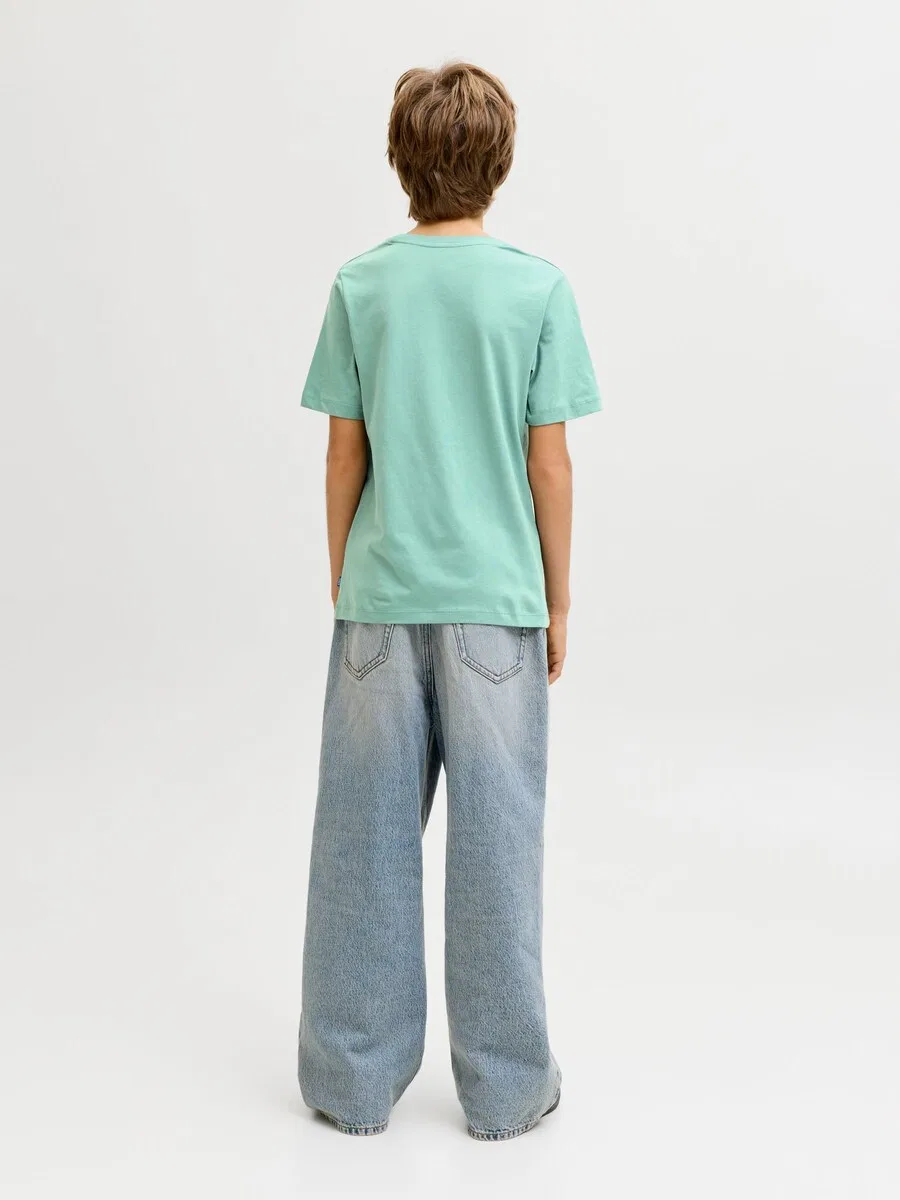 Детская рубашка бирюзового цвета Jack & Jones Junior — фото 3