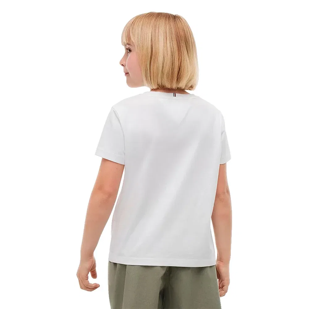 Детская футболка для девочек с коротким рукавом Tommy hilfiger, White — фото 2