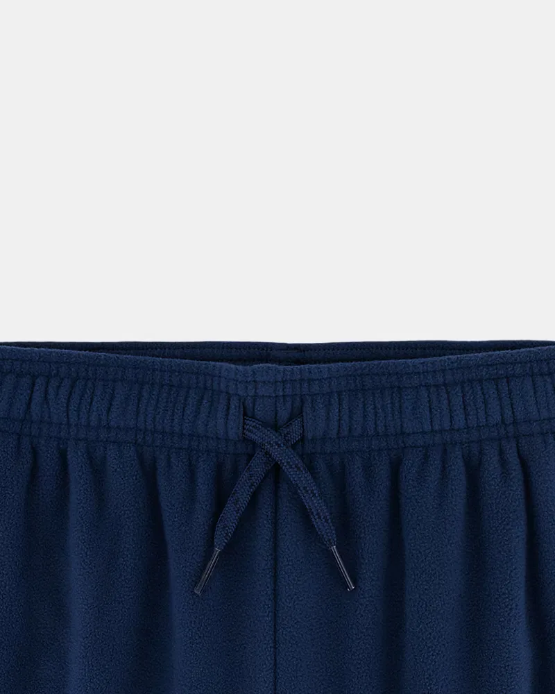 Детские джоггеры на микрофлисе, длина по внутреннему шву 63,5 см, UA Microfleece Hundo UnderArmour, Blackout Navy/Midnight Navy — фото 2