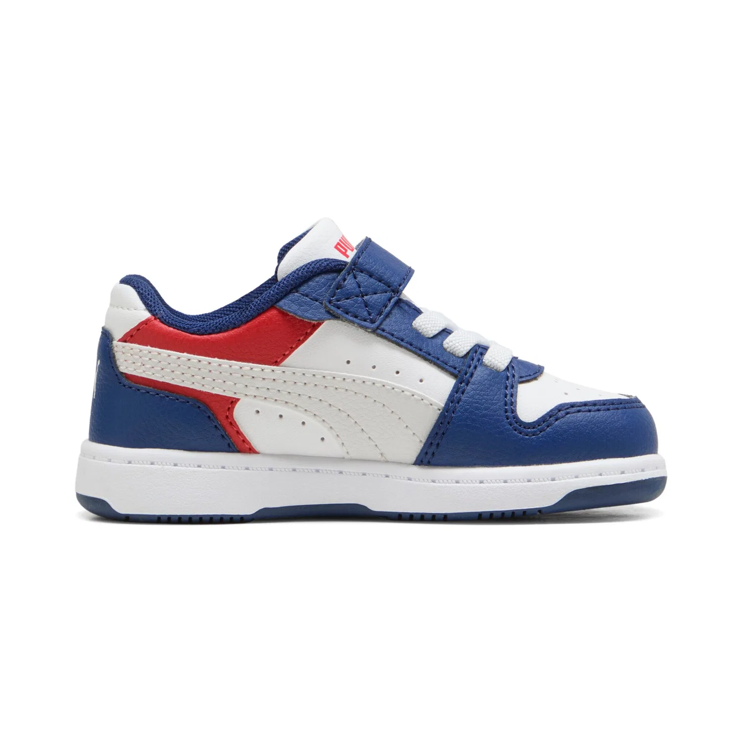 Детские кроссовки на липучке PUMA REBOUND SLAM LO AC INF, Blue Jewel-Feather Gray-PUMA White — фото 3