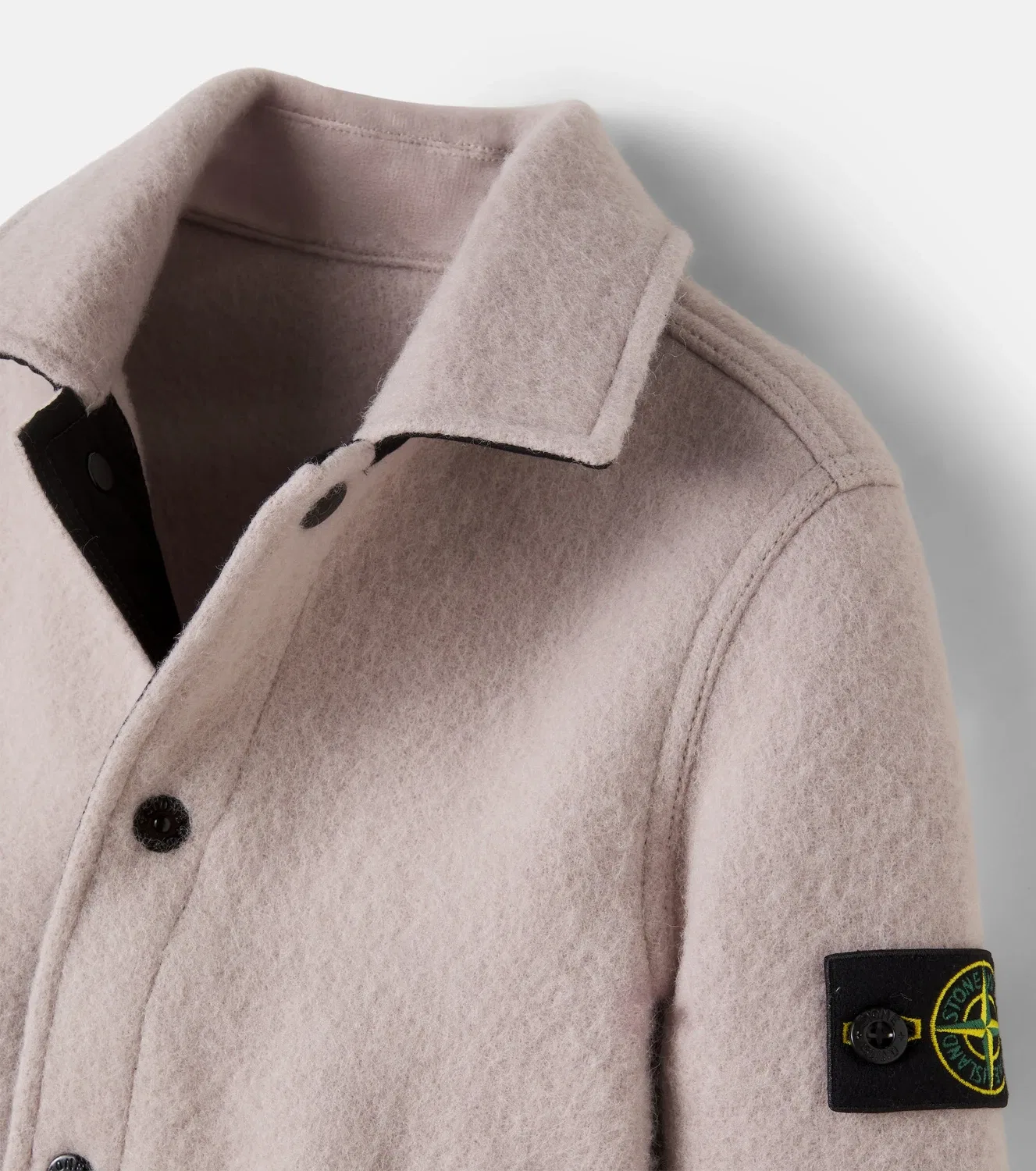 Легкая куртка из смесовой шерсти Stone Island Junior, серый — фото 4