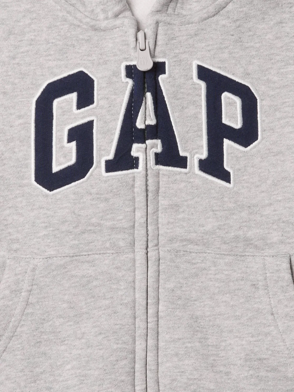 Худи на молнии Relaxed Logo Gap, серый — фото 3