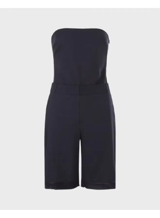 Комбинезон-шорты с принтом Zara, темно-синий