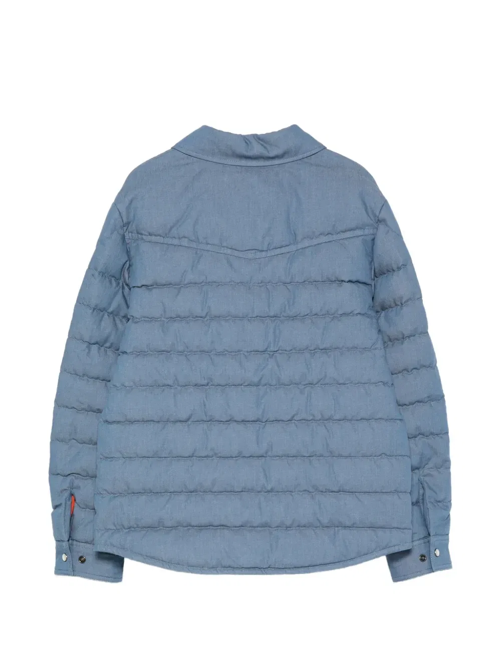 Стеганое хлопковое пальто Moncler Enfant, синий — фото 2