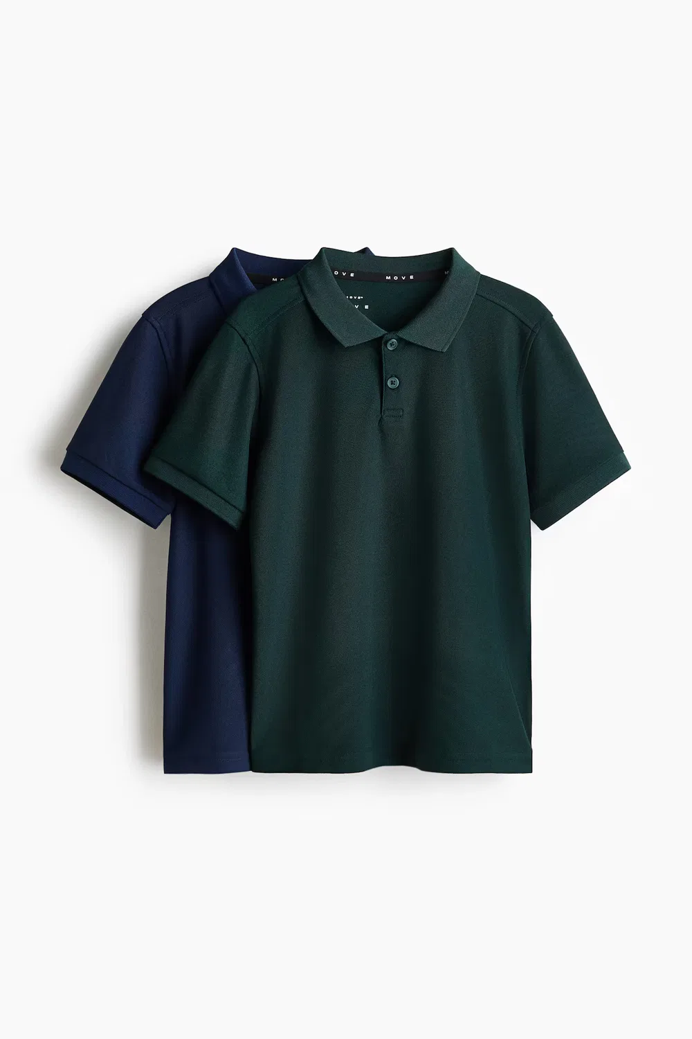 Комплект из двух спортивных поло-рубашек стандартного кроя H&M, Dunkles Mintgrün/Dunkelblau