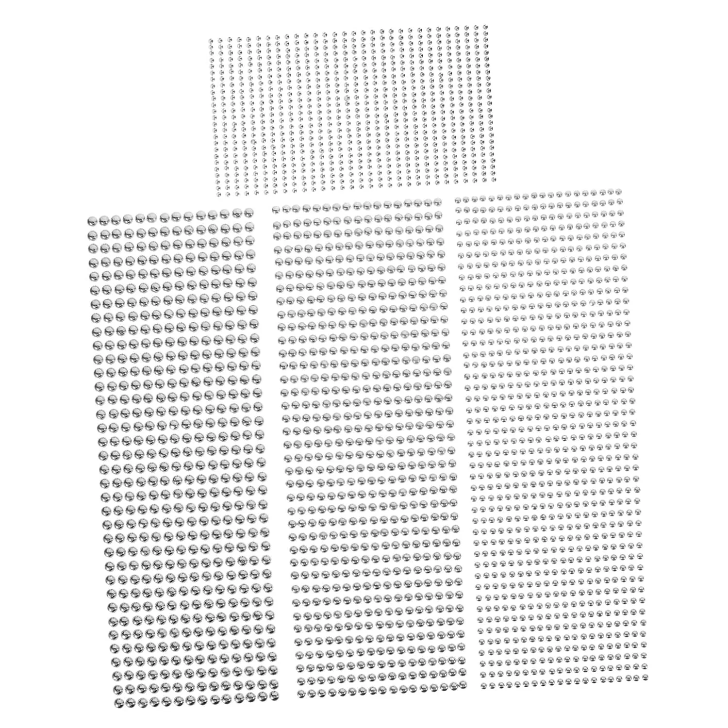 Наклейки для ногтей с кристаллами, HAKIDZEL, 1 шт, 0.6x0.6x0.3 см, Silber