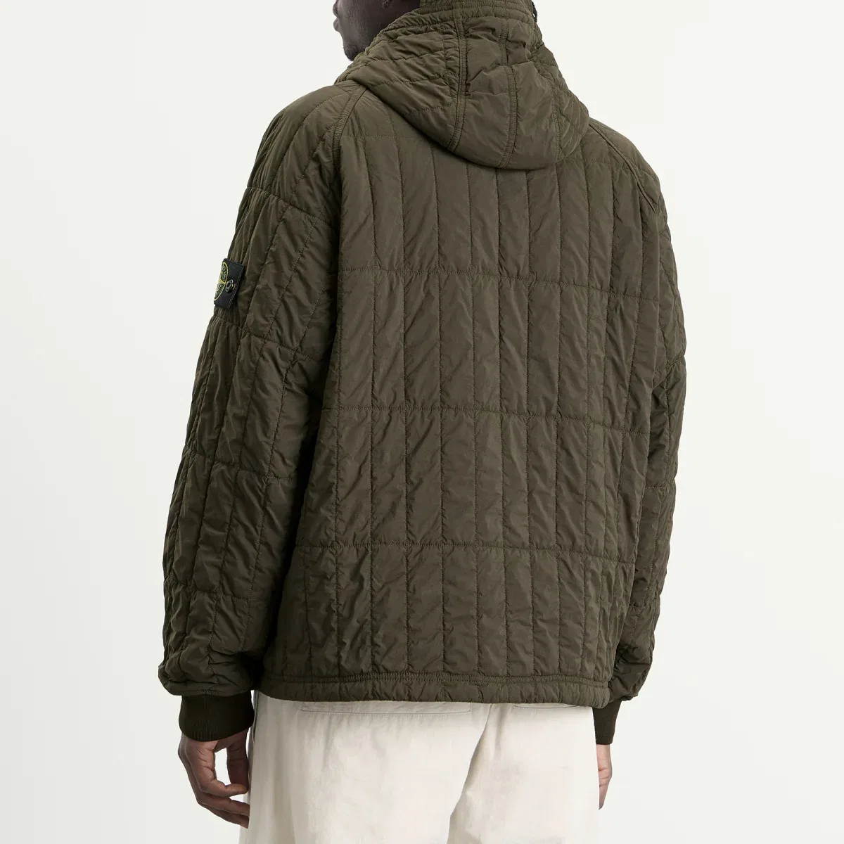 Куртка утепленная из ультралегкого нейлона Ultralight Nylon Quilted-TC Hooded Jacket Stone Island, Charcoal — фото 3