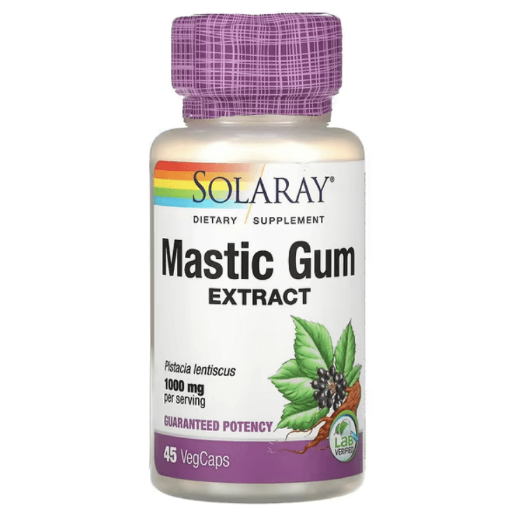 Экстракт мастиковой камеди Mastic Gum Extract, 500 мг, 45 растительных капсул, Solaray - фото