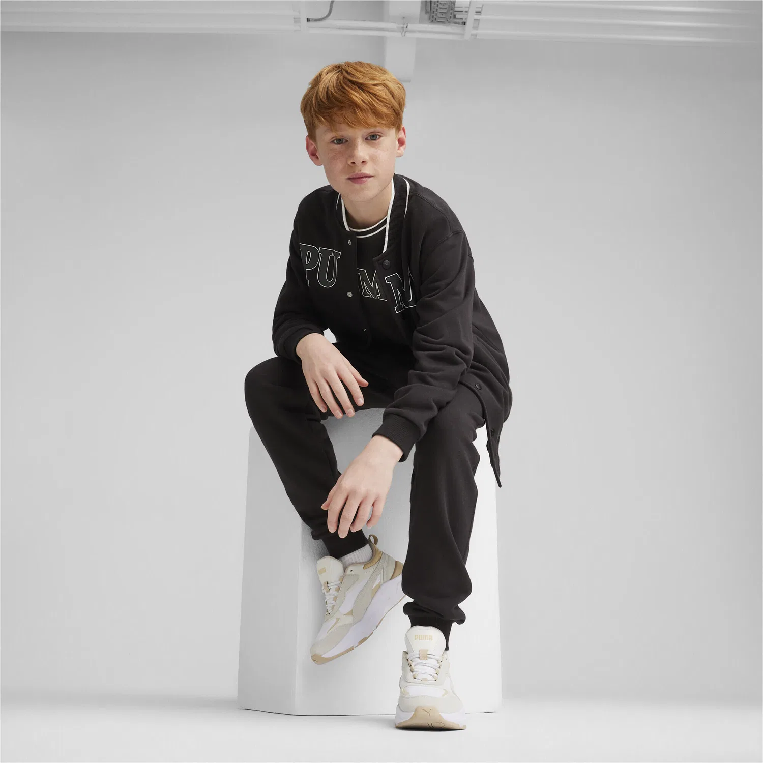 Детская куртка-бомбер с длинным рукавом PUMA Squad Puma, Schwarz — фото 4