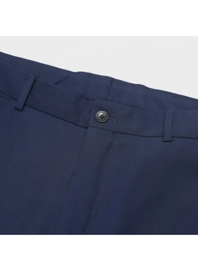 Брюки деловые повседневные универсальные мягкие комфортные Zara, темно-синий — фото 4