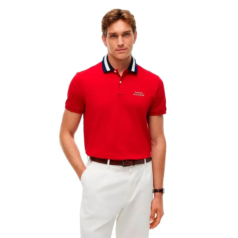 Мужское поло с коротким рукавом Tommy hilfiger, Red