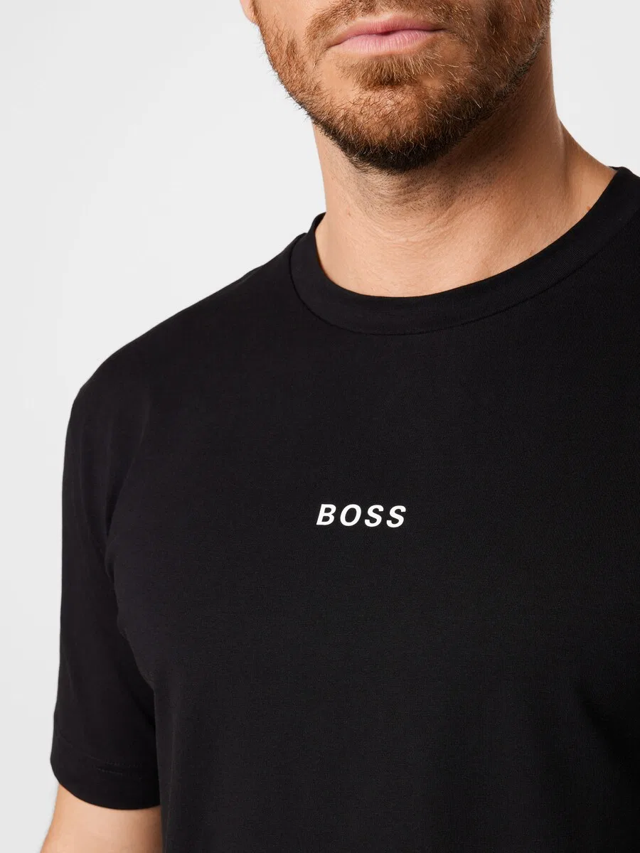 Футболка BOSS 'Chup' черного цвета — фото 2