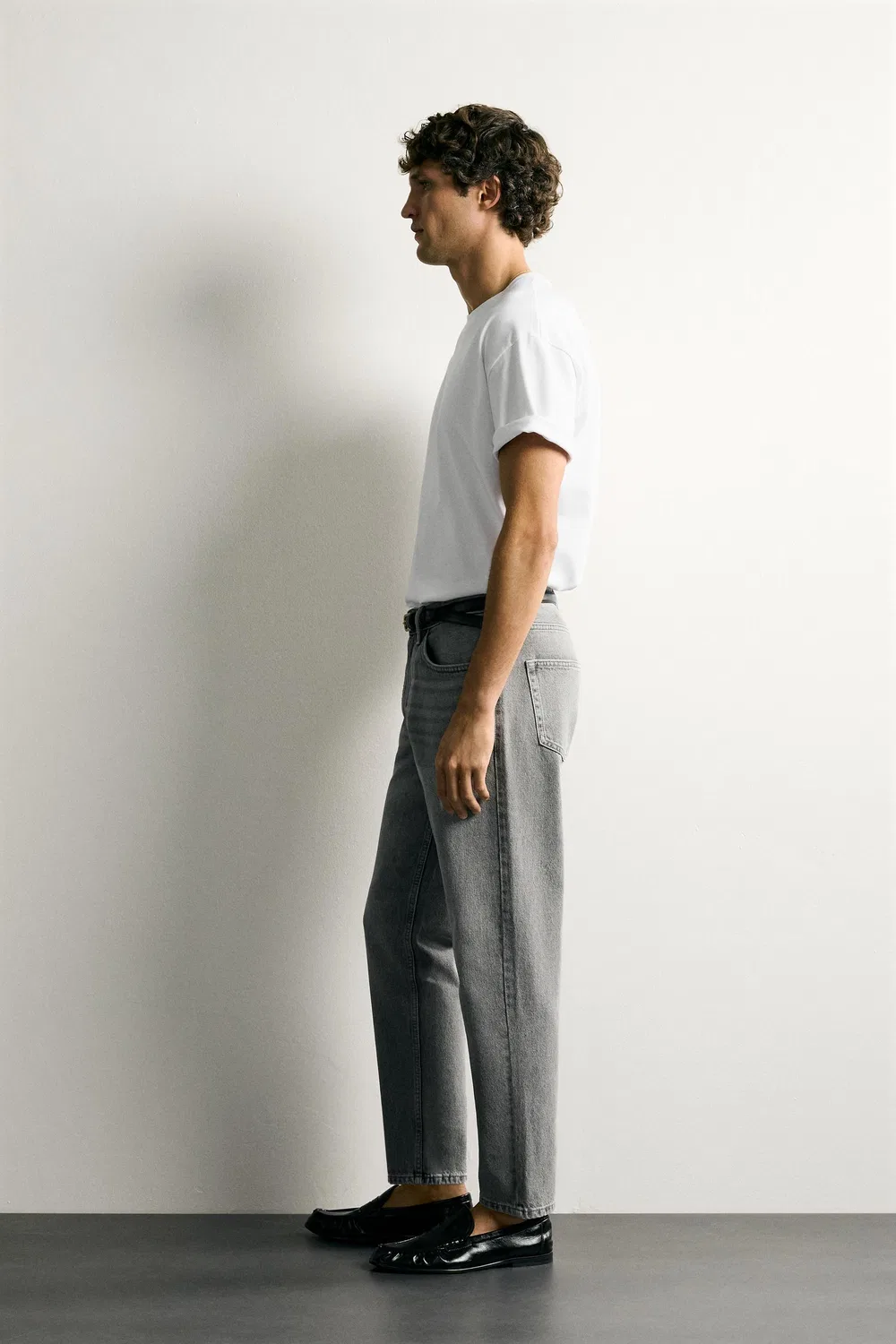 Узкие джинсы зауженного кроя ZARA, Grey — фото 4