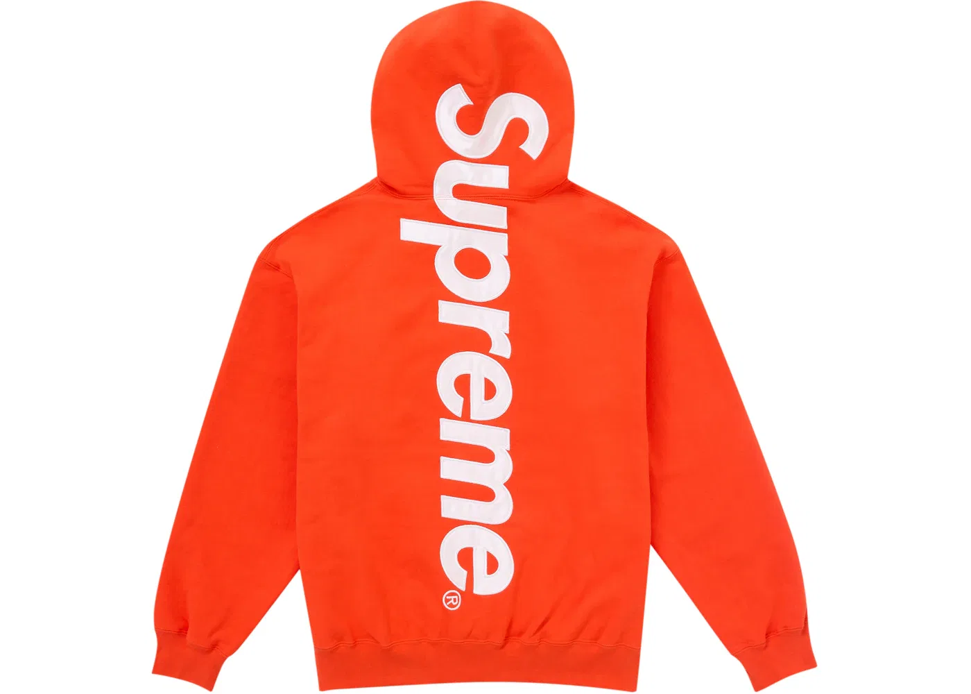 Мужской худи с сатиновой аппликацией Sweatshirt (FW24) Supreme, Bright Orange