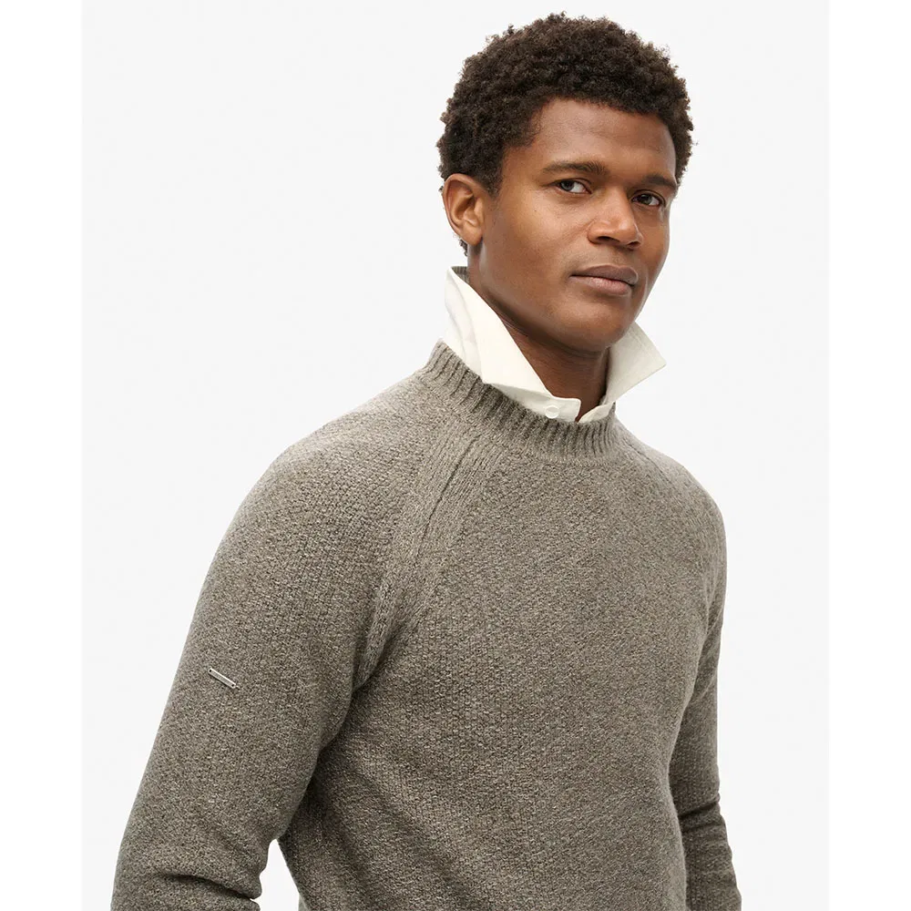 Свитер Chunky Raglan Superdry, коричневый — фото 2