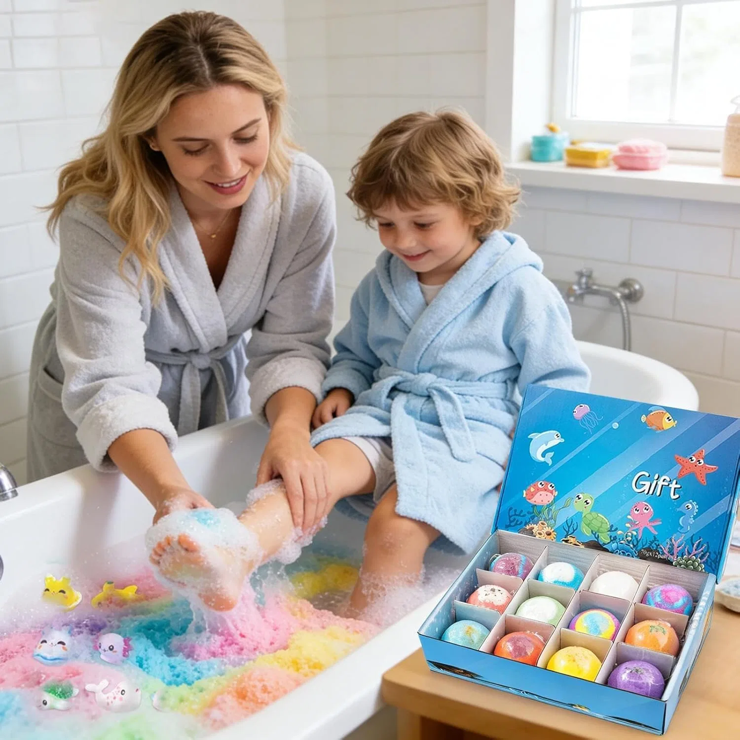 Бомбочки для ванны, 12 шт, 50 г, мультиколор Generisch — фото 2