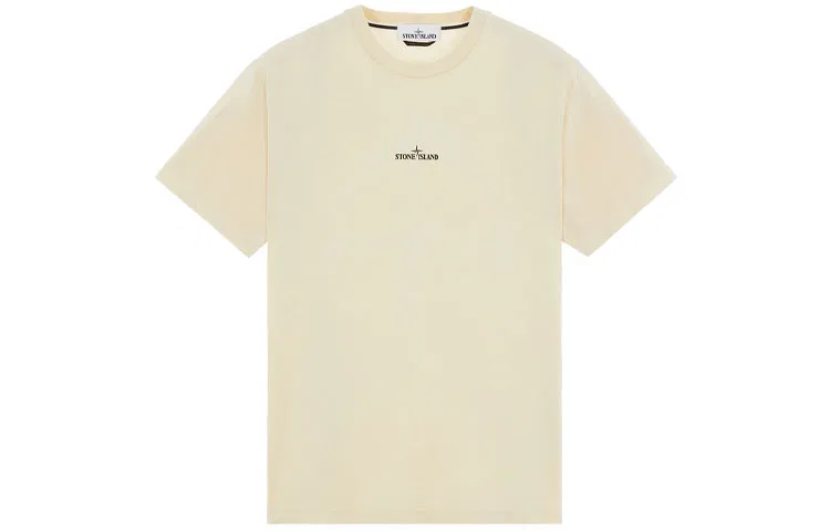 Футболка с круглым вырезом, свободного кроя, Stone Island, Beige Yellow — фото 3