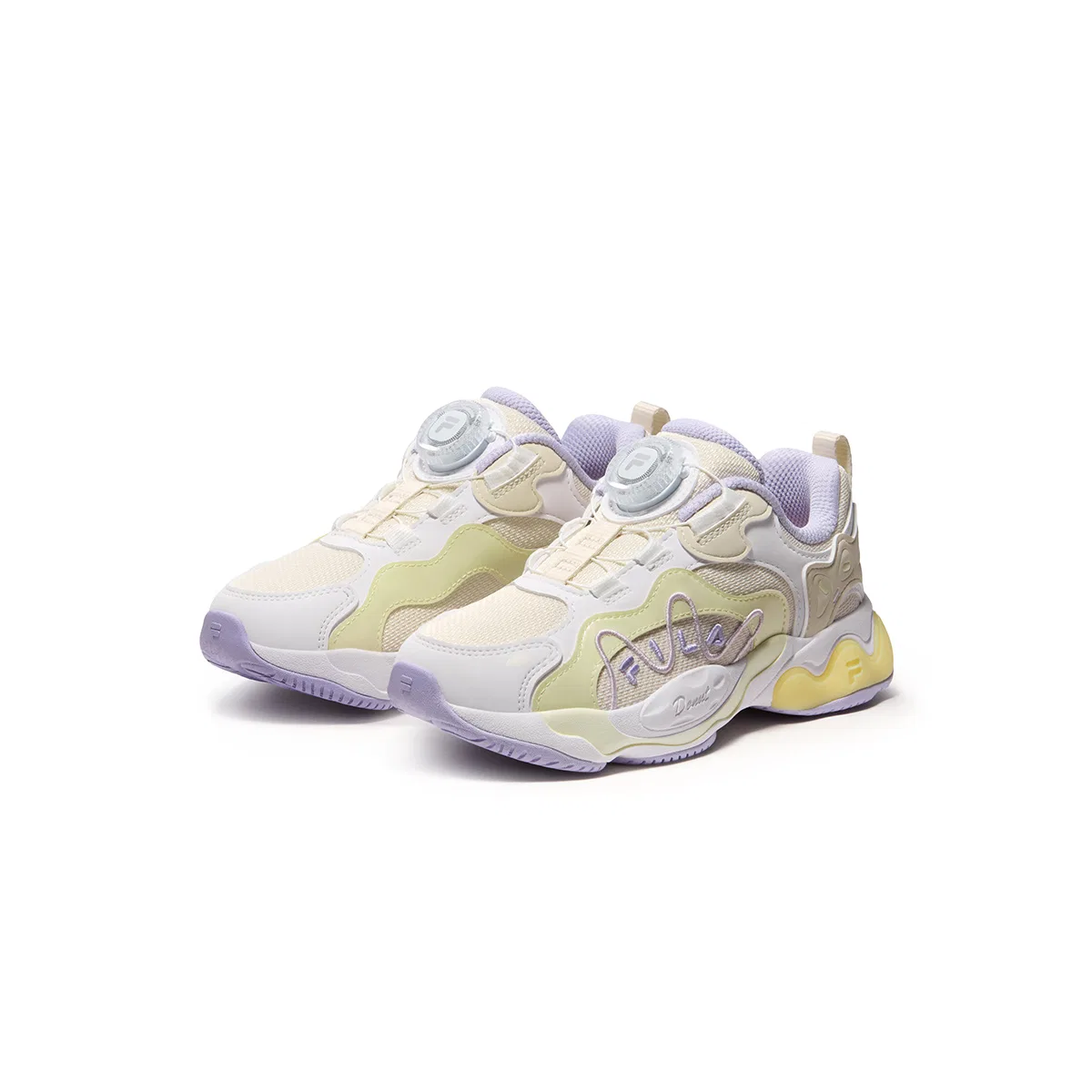 Детские кроссовки с принтом FILA KIDS, Eggshell Pink/Fila White — фото 4