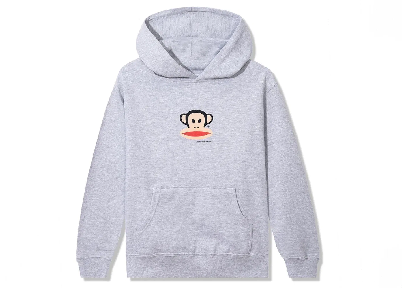 Детский худи с принтом Anti Social Social Club x Paul Frank Youth Logo Hoodie, Gray