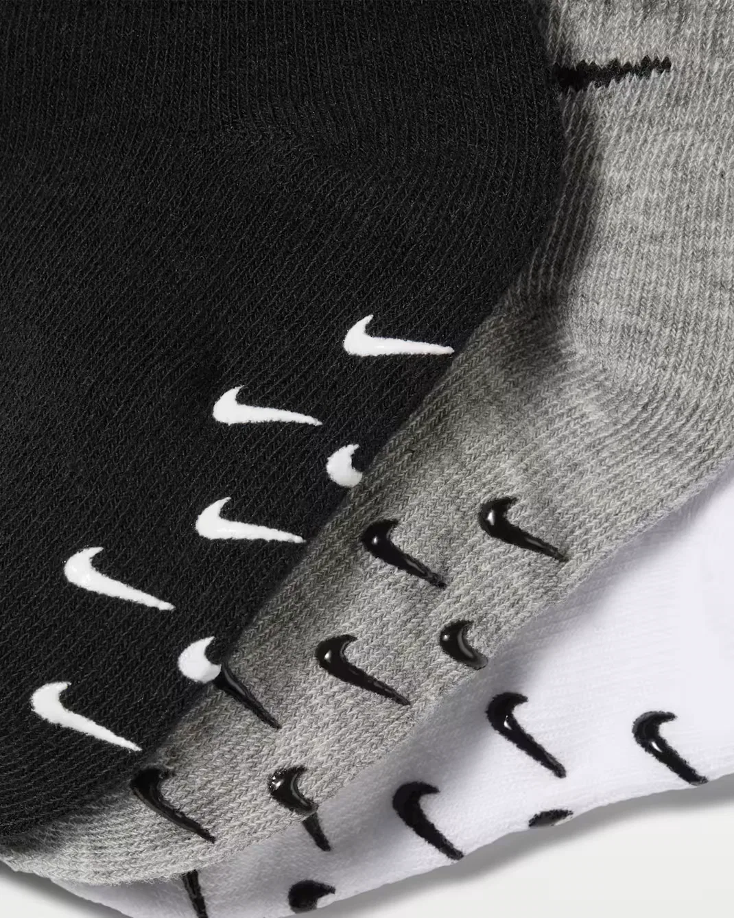 Детские противоскользящие носки Baby Core Swoosh (6 пар) Nike, Dark Grey Heather — фото 3