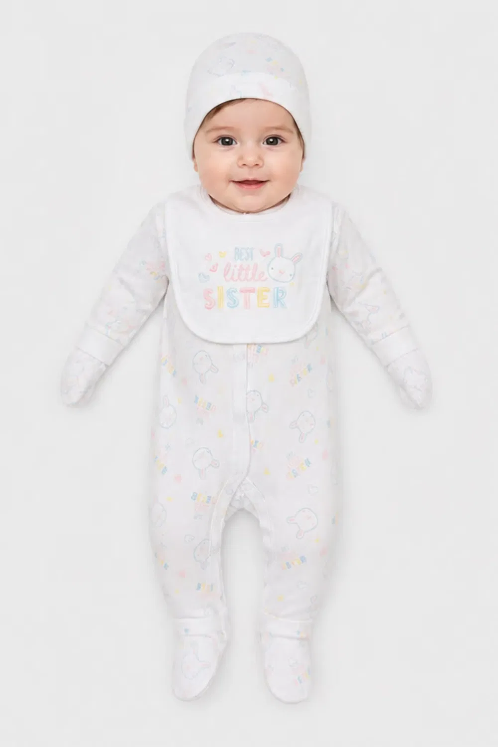 Комплект боди и слюнявчиков с принтом 5 предметов Rock-A-Bye Baby Boutique, разноцветный