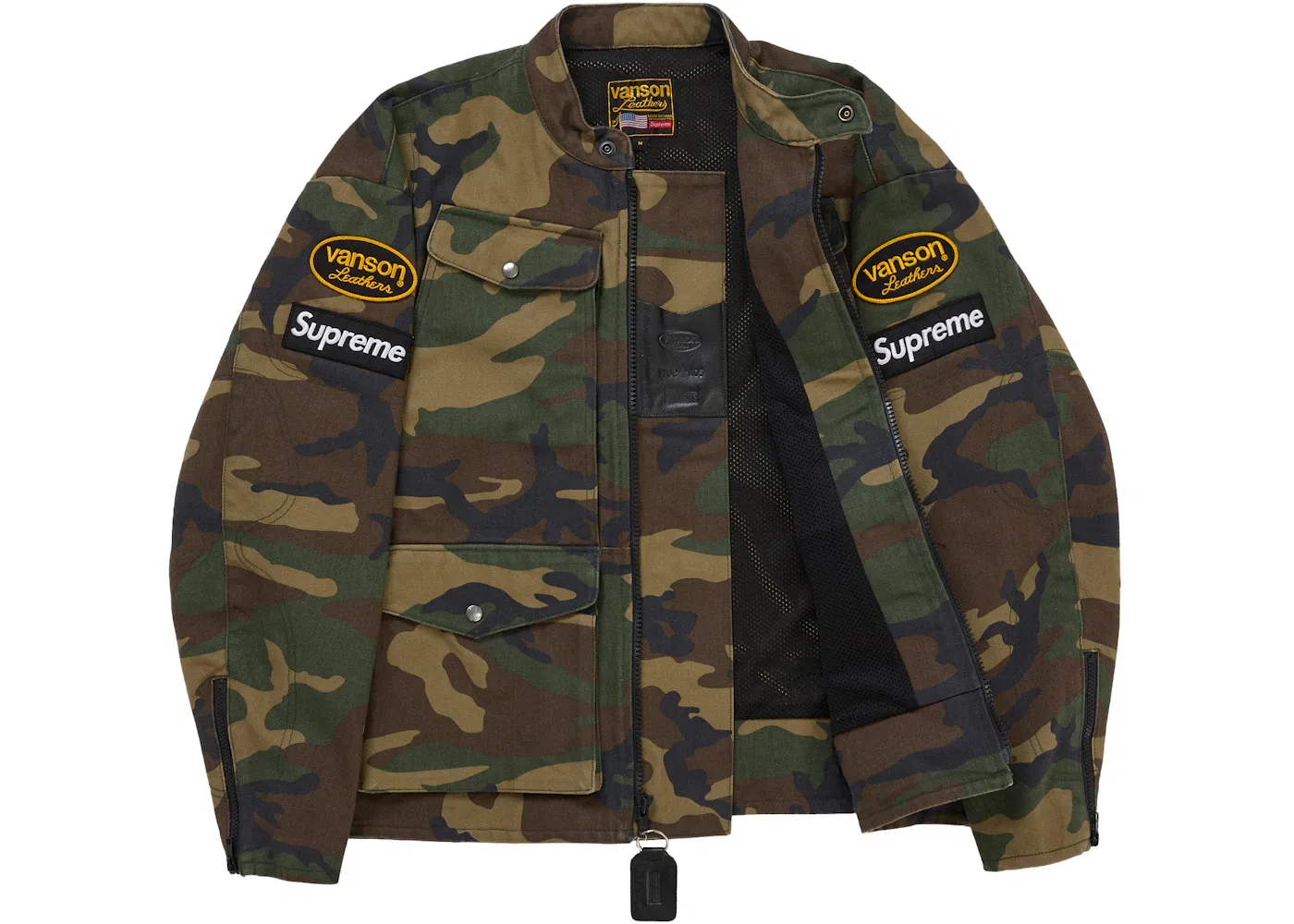 Мужская куртка Cordura из коллекции SS26 Supreme Vanson Leathers, Woodland Camo — фото 2