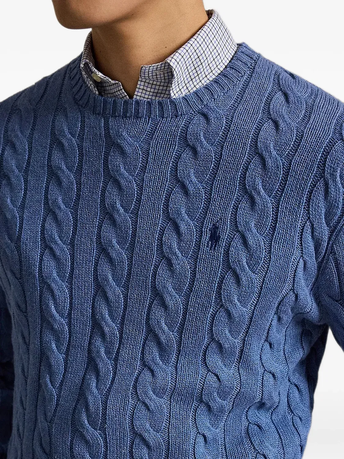 Polo Ralph Lauren Свитер фактурной вязки синий — фото 2
