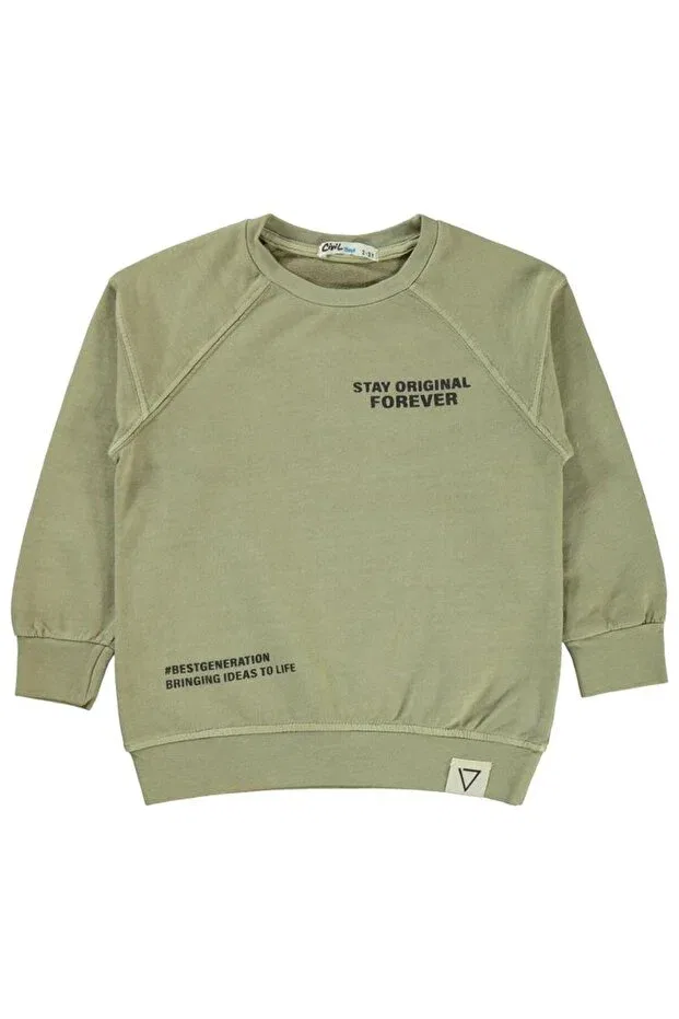 Детские свитшот для мальчиков с длинным рукавом Civil Boys, Stone Color