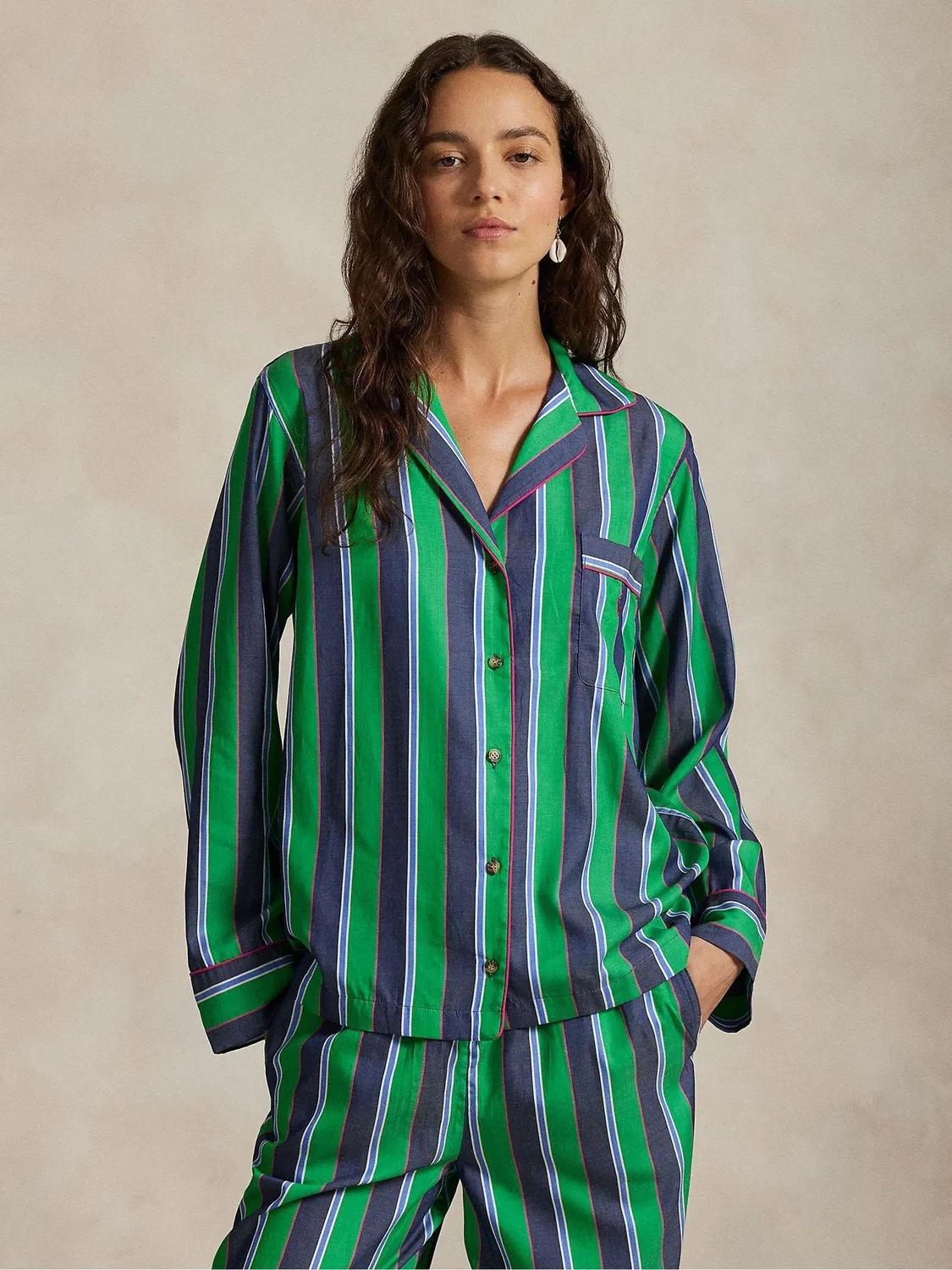 Пижама Polo Ralph Lauren Madison, зеленый — фото 3
