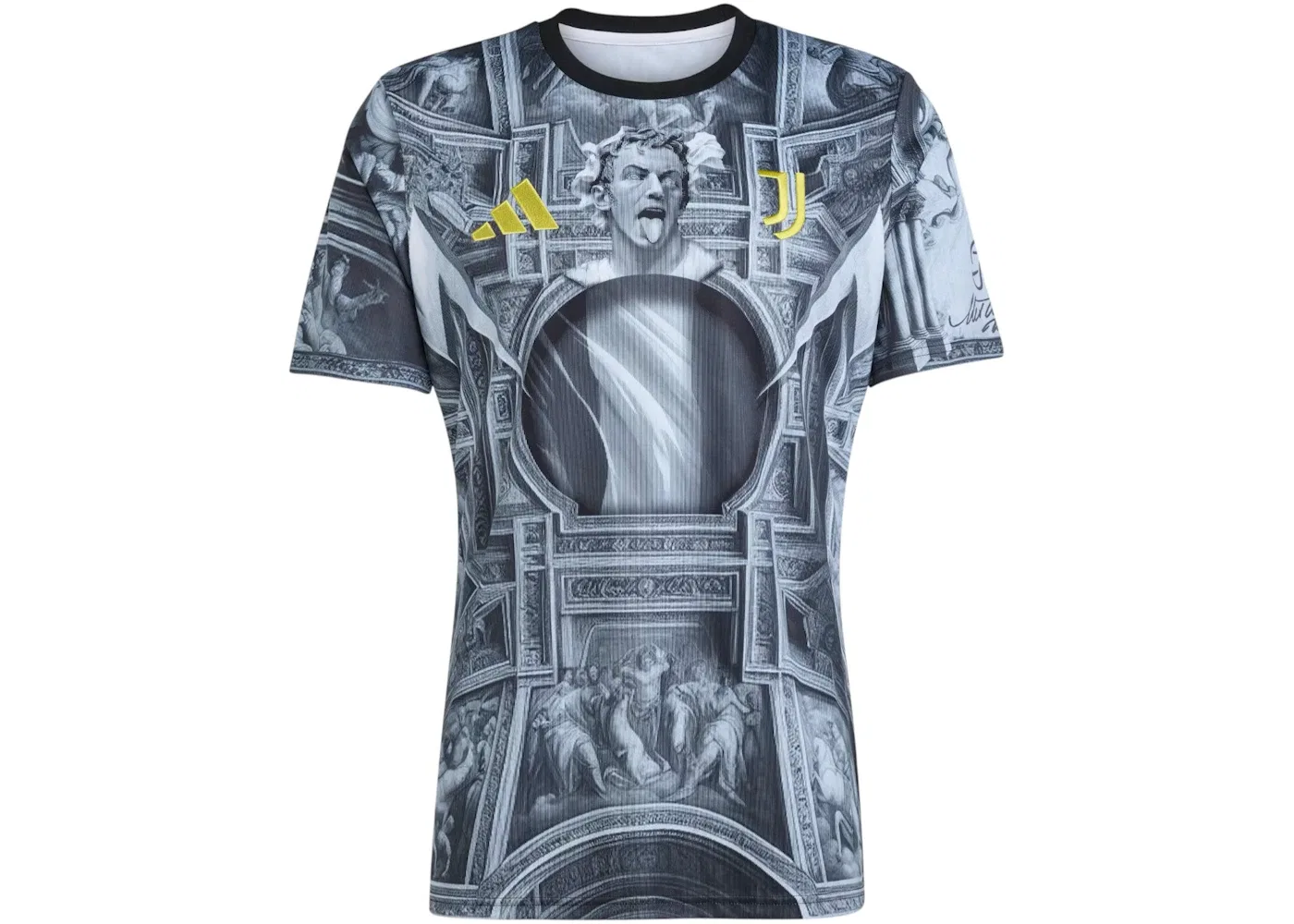 Мужская футболка для предматчевой разминки Juventus Jersey Adidas, Black
